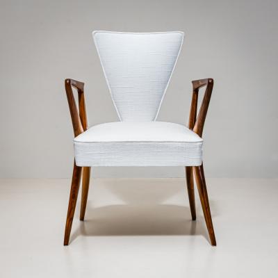 Set of Four Armchairs Italy 1950s