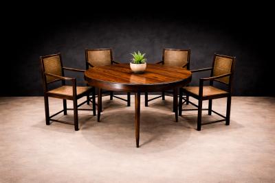 Set of Four Armchairs in Rosewood Caning Unknown 1960s