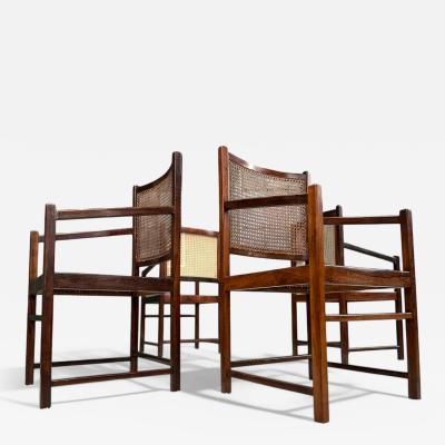 Set of Four Armchairs in Rosewood Caning Unknown 1960s Lot 79 186