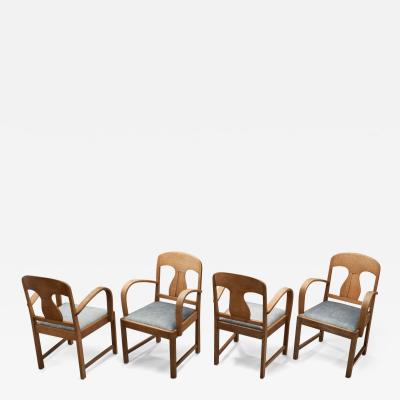 Set of Four Art Deco Dining Chairs Europe Early 20th Century