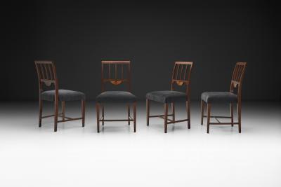 Set of Four Art Deco Dining Chairs Europe First half of the 20th Century