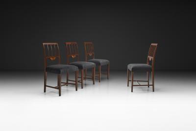 Set of Four Art Deco Dining Chairs Europe First half of the 20th Century
