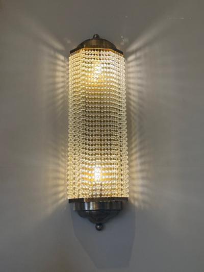 Set of Four Art Deco Style Crystal Sconces