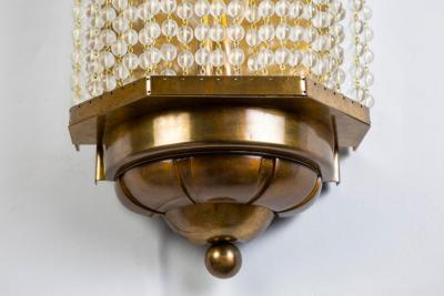 Set of Four Art Deco Style Crystal Sconces