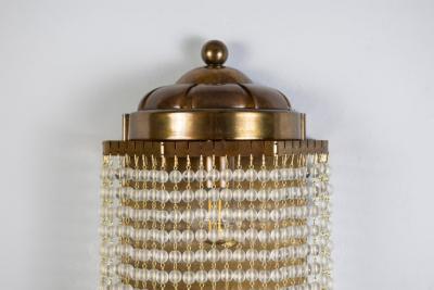 Set of Four Art Deco Style Crystal Sconces