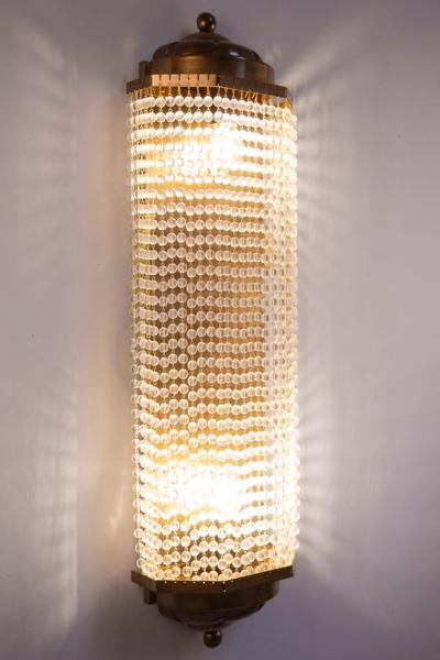 Set of Four Art Deco Style Crystal Sconces
