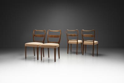 Set of Four Beech Dining Chairs Europe Mid 20th Century
