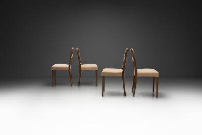 Set of Four Beech Dining Chairs Europe Mid 20th Century