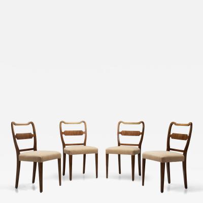 Set of Four Beech Dining Chairs Europe Mid 20th Century