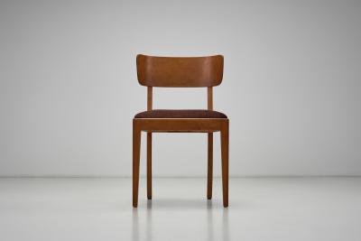 Set of Four Birch Dining Chairs Sweden 1940s