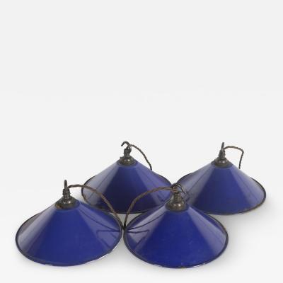 Set of Four Blue Lights