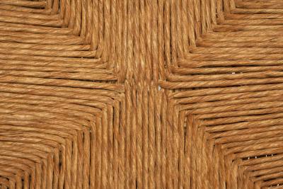 Set of Four Brutalist Dining Chairs with Rope Seats Europe ca 1960s