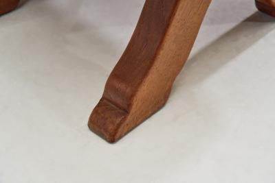 Set of Four Brutalist Oak Dining Chairs Europe 20th Century