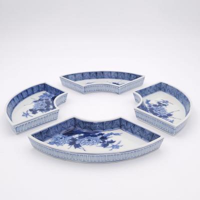 Set of Four Chinese Blue and White Sweetmeat Dishes circa 1880