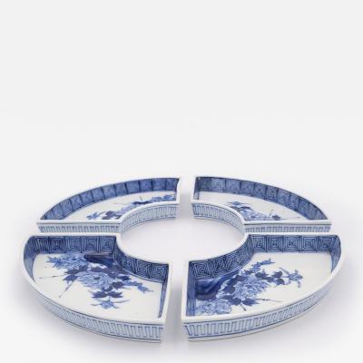 Set of Four Chinese Blue and White Sweetmeat Dishes circa 1880