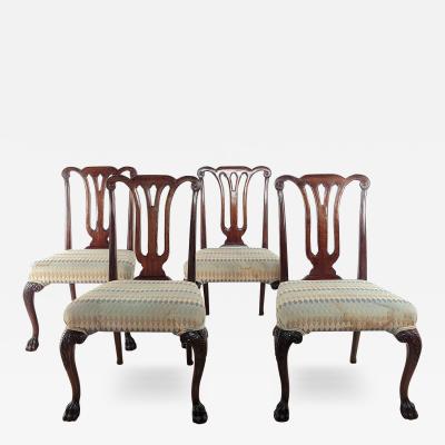 Set of Four Chippendale Style Vintage Side Chairs