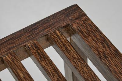 Set of Four Coconut Wood Bar Stools Europe Late 20th Century