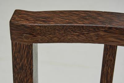 Set of Four Coconut Wood Bar Stools Europe Late 20th Century