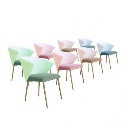 Set of Four Contemporary Modern Cotton Velvet Italian Chairs