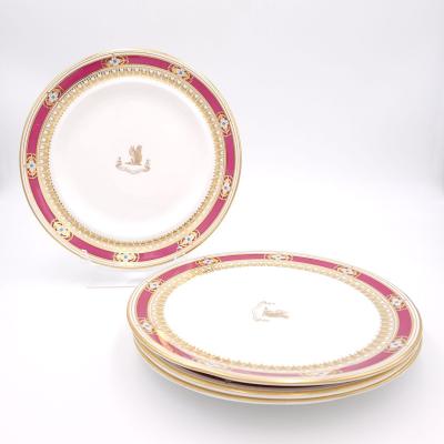Set of Four Davenport Staffordshire Plates circa 1840