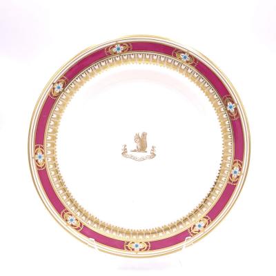 Set of Four Davenport Staffordshire Plates circa 1840