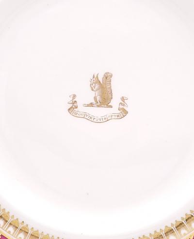 Set of Four Davenport Staffordshire Plates circa 1840