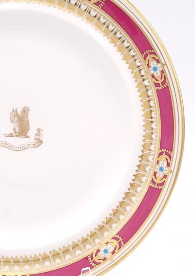 Set of Four Davenport Staffordshire Plates circa 1840