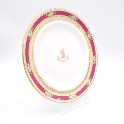 Set of Four Davenport Staffordshire Plates circa 1840