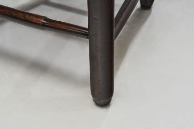 Set of Four Dining Chairs with Poplar Wood and Rush Seats Europe ca 1950s