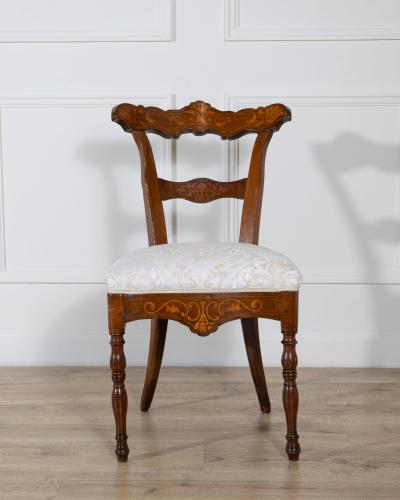 Set of Four Early 19th Century Charles X Inlaid Chairs
