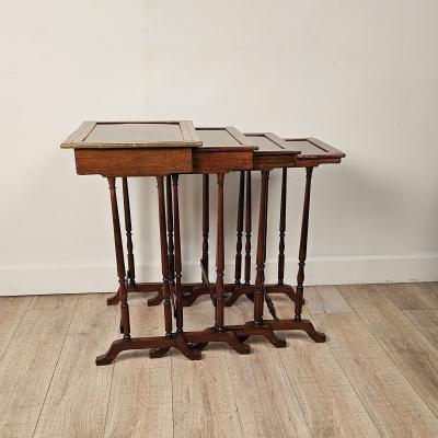 Set of Four English Regency Nesting Tables