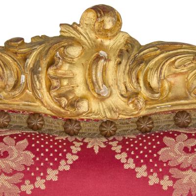 Set of Four English Victorian Louis XV Style Giltwood Chairs