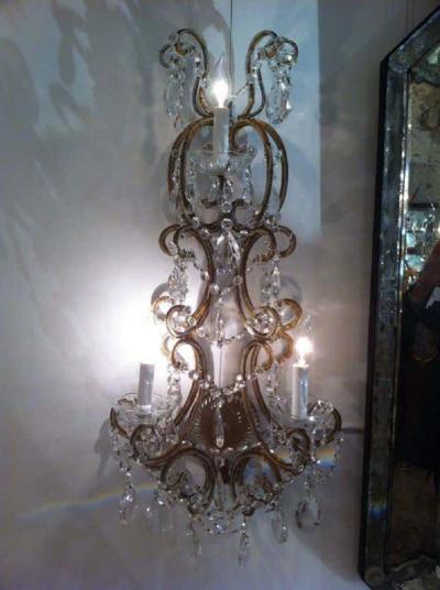 Set of Four French 1930 Sconces