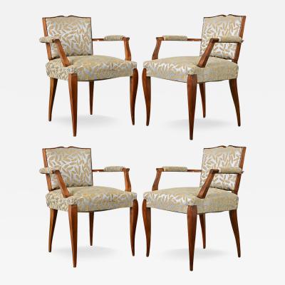 Set of Four French Art Deco Armchairs