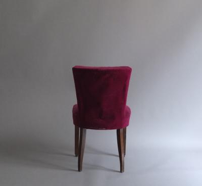 Set of Four French Art Deco Chairs by Dudouyt