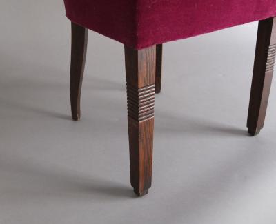 Set of Four French Art Deco Chairs by Dudouyt