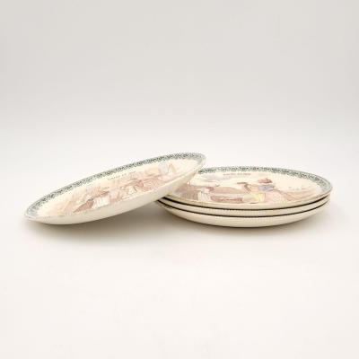 Set of Four French Fa ence Plates circa 1900