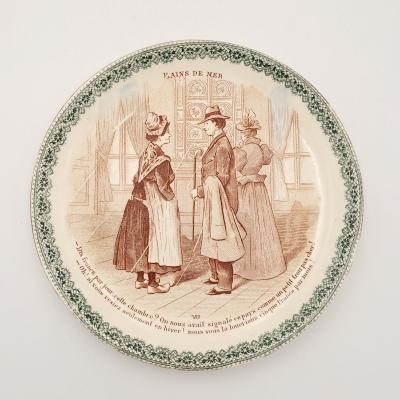 Set of Four French Fa ence Plates circa 1900