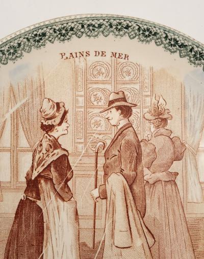 Set of Four French Fa ence Plates circa 1900