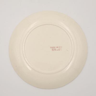 Set of Four French Fa ence Plates circa 1900