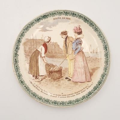 Set of Four French Fa ence Plates circa 1900