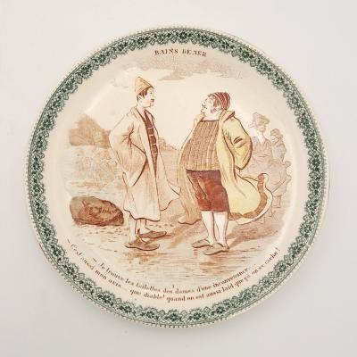 Set of Four French Fa ence Plates circa 1900