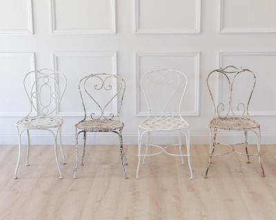 Set of Four French Garden Chairs 20th Century