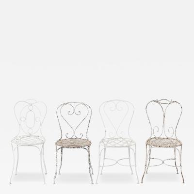 Set of Four French Garden Chairs 20th Century