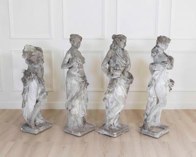 Set of Four Italian 1930s Neoclassical Garden Sculptures The Four Seasons