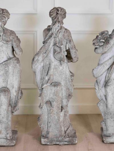 Set of Four Italian 1930s Neoclassical Garden Sculptures The Four Seasons