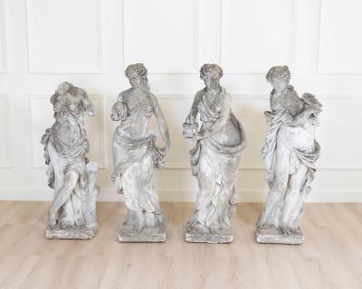 Set of Four Italian 1930s Neoclassical Garden Sculptures The Four Seasons