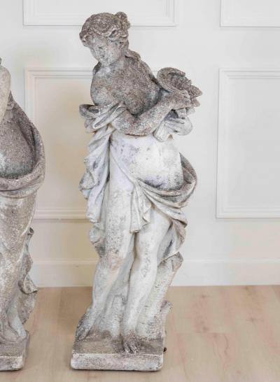 Set of Four Italian 1930s Neoclassical Garden Sculptures The Four Seasons