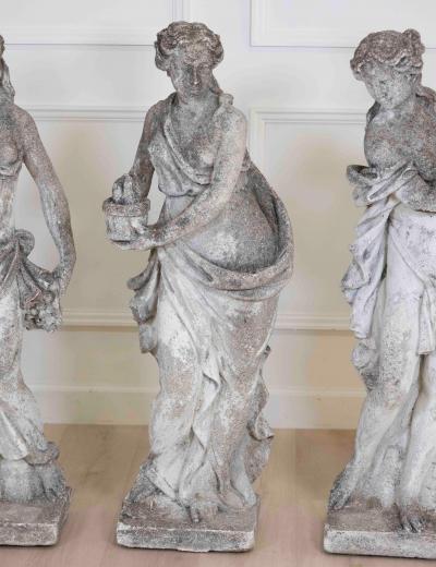 Set of Four Italian 1930s Neoclassical Garden Sculptures The Four Seasons