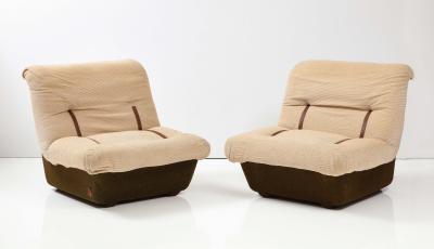 Set of Four Italian 1970s Lounge Chairs by Lev Lev